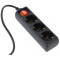 UPS power strip Gembird EG-PSU3-01, 3 Schuko sockets, fused switch, 10 A, C14 plug, 0.6 m cable, black