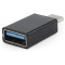 Adapter USB3.0 -Type-C - Gembird A-USB3-CMAF-01, USB 3.0 type-C (male) to type-A (female) adapter plug