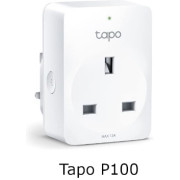 Socket  TP-LINK Tapo P100 (1Pack), 220–240V, 2300Wt, 10A, Smart Mini Plug, Wifi, Remote Access, Scheduling, Away Mode, Voice Control (The Google Assistant, Amazon Alexa)