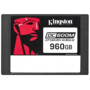 2.5" SSD 960GB  Kingston DC600M Data Center Enterprise, SATAIII, Mixed-Use, 24/7, Consistent latency and IOPS, Hardware-based PLP,  AES 256-bit self-encrypting drive, Seq Reads/Writes :560 MB/s / 530 MB/s, Steady-state 4k Read: 94,000 IOPS / Write: 65,000