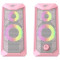 Gaming Speakers Havit SK202, 2x2.5" drivers, 2x3W RMS, 4Ohm, 3.5mm+USB, RGB, Pink