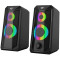 Gaming Speakers Havit SK202, 2x2.5" drivers, 2x3W RMS, 4Ohm, 3.5mm+USB, RGB, Black