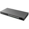 24-port Gigabit Managed PoE Switch, Grandstream GWN7803P, 4xSFP, steel case, 360W Budget