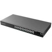 24-port Gigabit Managed PoE Switch, Grandstream GWN7803P, 4xSFP, steel case, 360W Budget
