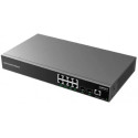 8-port Gigabit Managed PoE Switch, Grandstream GWN7801P, 2xSFP, steel case, 120W Budget