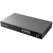 8-port Gigabit Managed PoE Switch, Grandstream GWN7801P, 2xSFP, steel case, 120W Budget