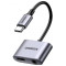 UGREEN Adapter Type-C to PD+3.5mm, CM193, Silver