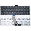 Keyboard HP ProBook 250 G6, 255 G6, 256 G6, 258 G6 w/o frame "ENTER"-small Right Angles ENG/RU Black