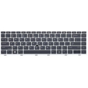 Keyboard HP EliteBook 840 745 G5 G6 Series w/backlit w/trackpoint  ENG/RU Silver Original