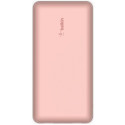 Power Bank Belkin 20000mAh 15W Dual USB-A, USB-C Rose Gold