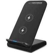 Phone Stand with Wireless Charger Esperanza PHOTON EZC101, output power: 5W/7.5W/10W/15W, Power socket: USB TYPE-C, includes a USB TYPE-C/USB A cable with a length of 1m