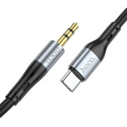 HOCO UPA22 Type-C silicone digital AUX cable Black