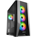 Sharkoon TG7M RGB ATX Case, with Side Panel of Tempered Glass, without PSU, Mesh Front Panel, Tool-free, Pre-Installed Fans: Front 3x120mm A-RGB LED, Rear 1x120mm A-RGB LED, ARGB Controller, 1xTypeC, 2xUSB3.0, 1xAudio, 1xMic, Top&Front 360mm radiator supp