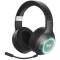 Edifier G33BT Grey / Bluetooth Gaming On-ear headphones with microphone, RGB, 10W RMS total output power from 0.5" tweeters and 3.5" mid-bass drivers, Playback time 24 hours (light on);48 hours (light off)