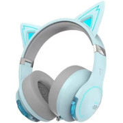 Edifier G5BT CAT Blue / Bluetooth Gaming On-ear headphones with microphone, RGB, 3.5mm / Bluetooth V5.2, Playback time 20 hours (light on); 36 hours (light off), Cute detachable cat ear with hall sensors, foldable design