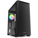 Sharkoon M30 RGB ATX Case, with Side Panel of Tempered Glass, without PSU, Tool-free, Mesh Front Panel, Pre-Installed Fans: Front 1x120mm PWM, Rear 1x120mm A-RGB PWM LED, ARGB Controller, Support 360mm radiator Top/Front, 2x3.5"/4x2.5", 1xType-C, 2xUSB3.0