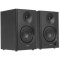Edifier MR4 Black, Studio Monitor 2.0/ 2x21W RMS, 1-inch silk dome tweeter and 4-inch diaphragm woofers, MDF wooden cabinets, simple connection to mixers, audio interfaces, computers or media players, front-mounted headphone output and AUX input, monitor