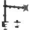 Arm for 1 monitor 17"-32" Gembird MA-D1-01, Adjustable desk display mounting arm (rotate, tilt, swivel), VESA 75/100, up to 9 kg, black
