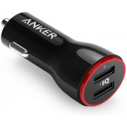 USB Car Charger - Anker PowerDrive 2, 2-port USB car charger, PowerIQ, 24W, black