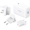 USB Charger Anker PowerPort III Pod 65W, USB-C, PowerIQ 3.0, PPS, 3 travel plugs included (US/UK/EU), white