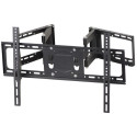 Full-motion TV-Wall Mount for 37 -80"- Gembird WM-80ST-02, allows up to 120 degrees swivel and 20 degrees tilting, max. 60 kg, Distance to wall: 58 - 402 mm, max. VESA 600 x 400, Black