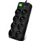 Surge Protector 8 Sockets, 5.0m, Sven SF-08E-16, Black, flame-retardant material