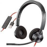Plantronics Blackwire 3320M Stereo USB-A Binaural Headset 214012-01, Noise-cancelling Microphone, Remote Call Control, Mic. Frequency Response 100 Hz–10 kHz, Output 20 Hz–20 kHz, 32Ohm