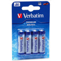 Verbatim Alcaline Battery AA, 4pcs, Blister pack