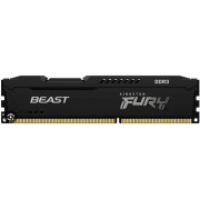 4GB DDR3-1866  Kingston FURY Beast DDR3, PC14900, CL10, 1Rx8, 1.5V, Auto-overclocking, Asymmetric BLACK heat spreader