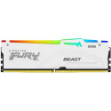 16GB DDR5-5200  Kingston FURY® Beast DDR5 White RGB EXPO , PC41600, CL36, 1.25V, 1Rx8, Auto-overclocking, Asymmetric WHITE Large heat spreader, Dynamic RGB effects featuring HyperX Infrared Sync technology, AMD® EXPO v1.0 and Intel® Extreme Memory Profile