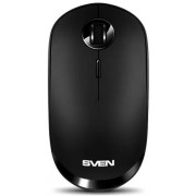 SVEN RX-570SW Bluetooth +Wireless, Optical Mouse, 2.4GHz, 800/1200/1600dpi, 3+1(scroll wheel) Silent buttons, built-in 400mAh battery, Rubber scroll wheel, Black