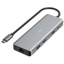 Hama USB-C-Hub CONNECT2Media, Multiport, 9 Ports, 2x HDMI™, USB-A, USB-C, LAN