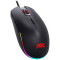 AOC AGM500 Gaming Mouse, Black, 400–5000 DPI, Pixart PMW3325 sensor, RGB Logo, 8 x button mouse, Ergonomics, Right-handed, Light ring provides dynamic RGB effects, USB, AOC G-Menu, 145g