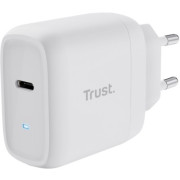 Trust Maxo 65W Universal USB-C Charger,  Charging technology USB-C, USB PD 3.0 + PPS, output (5, 9, 12, 15, 20V; max 3A), with included 2m USB-C cable, White