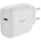 Trust Maxo 65W Universal USB-C Charger, Charging technology USB-C, USB PD 3.0 + PPS, output (5, 9, 12, 15, 20V; max 3A), with included 2m USB-C cable, White
