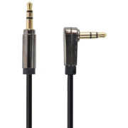 Audio cable Right angle 3.5mm -1m - Cablexpert CCAPB-444L-1M, 3.5mm stereo plug to 3.5mm stereo plug,1 meter cable, gold plated connectors, blister