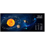 Gembird Mouse pad MP-SOLARSYSTEM-XL-01 COSMOS, Gaming, Extra wide pad surface size 350 x 900 mm, Material: natural rubber foam + fabric, Black