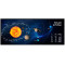 Gembird Mouse pad MP-SOLARSYSTEM-XL-01 COSMOS, Gaming, Extra wide pad surface size 350 x 900 mm, Material: natural rubber foam + fabric, Black