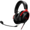 Headset HyperX Cloud III, Red, Solid aluminium build, Microphone: detachable, DTS Headphone:X Spatial Audio, Driver: Dynamic / 53mm with Neodymium magnets, Frequency response: 10Hz–21kHz, Cable length:1.2m+1.3m USB dongle cable, Multiplatform Compatible