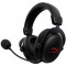 Wireless headset HyperX Cloud II Core Wireless, Black, Microphone: detachable, Frequency response: 10Hz–21kHz, Battery life up to 80h, USB 2.4GHz Wireless Connection, DTS Headphone:X Spatial Audio, Driver: Dynamic / 53mm with neodymium magnets, Onboard a