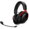 Wireless headset HyperX Cloud III Wireless, Black/Red, Frequency response: 10Hz–21kHz, Battery life up to 120h, Driver: Dynamic, 53mm with Neodymium magnets, Ultra-Clear Microphone with LED Mute Indicator, DTS Headphone:X Spatial Audio, USB 2.4GHz Wirele
