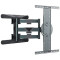 Wall Mount Gembird WM-80STR-01 Black 40"-80", 60kg, VESA:up 600x400, Wall dist:61 - 506mm, ±50°