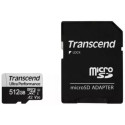 512GB MicroSD (Class 10) UHS-I (U3) +SD adapter,  Transcend TS256GUSD340S (V30, A2, R/W:160/125MB/s)