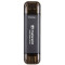 .512TB Transcend Portable SSD ESD310C Black, USB-A/C 3.2 (71.3x20x7.8 mm, 11g, R/W:1050/950 MB/s)