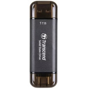 1.0TB  Transcend Portable SSD ESD310C Black, USB-A/C 3.2 (71.3x20x7.8 mm, 11g, R/W:1050/950 MB/s)