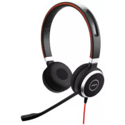Jabra Evolve 40 UC Headset Duo (6399-829-209), 1 x USB Type-A, 1 x 3.5 mm audio, Microphone noise-canceling, Digital Signal Processing (DSP), Remote call control