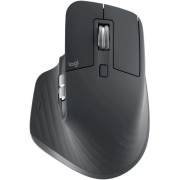 Logitech MX Master 3s Graphite Wireless Mouse, 2.4GHz Wireless+Bluetooth, Darkfield high precision, USB Unifying Receiver, Rechargeable Li-Po (500 mAh) battery, 910-006559 (mouse fara fir/беспроводная мышь)