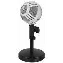 AROZZI Sfera entry level USB microphone with simple plug-and-play feature with Cardioid pick-up pattern, 1,8m, chrome