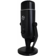 AROZZI Colonna The most powerful Plug-and-Play microphone, Boom arm attachable, Volume and gain dial controls, Mute button, Pick-up patterns: Cardioid, Bidirectional and Omnidirectional, Headphone jack, 3m, black