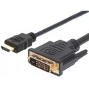 Qilive G3222804 Adapter Cable, DVI Plug - HDMI™ Plug, gold-plated, 1.80 m